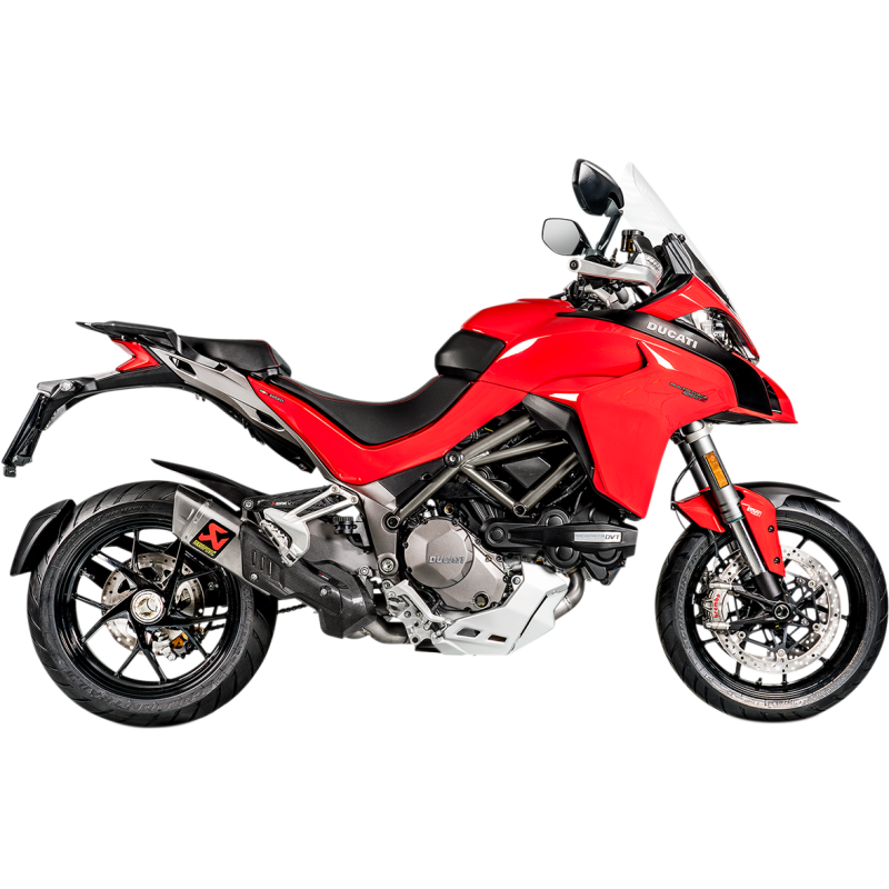 Akrapovič Single Titanium Muffler w/ Carbon End Cap for Ducati Multistrada 1260