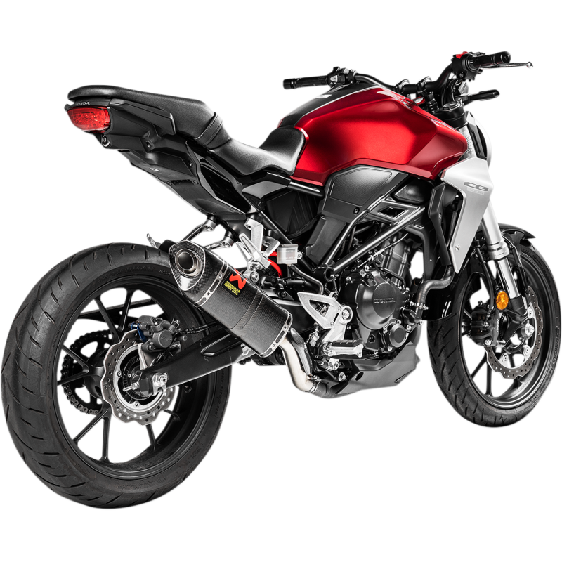 Akrapovič Single Carbon Muffler w/ Carbon End Cap (Race) for Honda CB300R