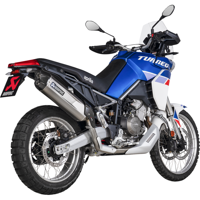 Akrapovič Titanium Mufflers w/ Carbon End Cap for Aprilia Tuareg 660