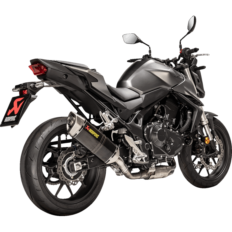 Akrapovič Single Titanium Muffler w/ Carbon End Cap for Honda CB750 Hornet