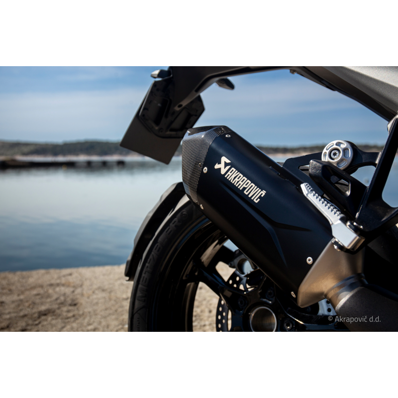 Akrapovič Single Black Titanium Muffler w/ Carbon End Cap for BMW R 1300 GS
