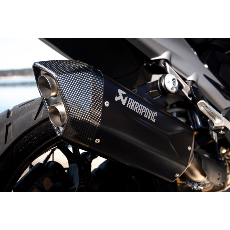 Akrapovič Single Black Titanium Muffler w/ Carbon End Cap for BMW R 1300 GS