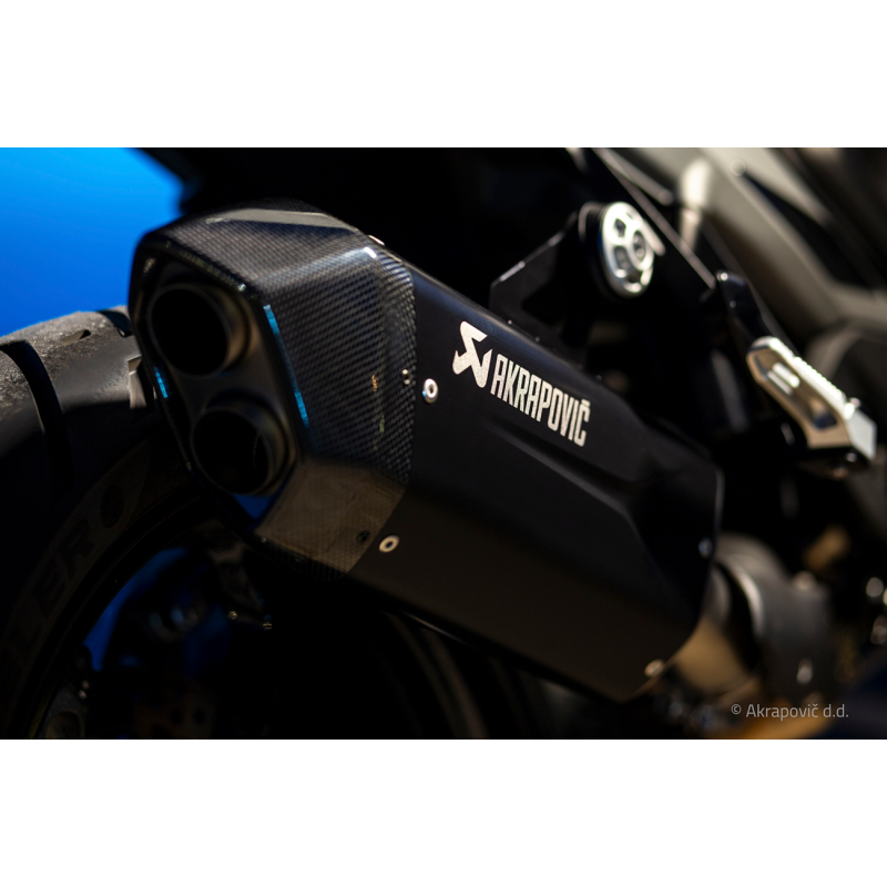 Akrapovič Single Black Titanium Muffler w/ Carbon End Cap for BMW R 1300 GS