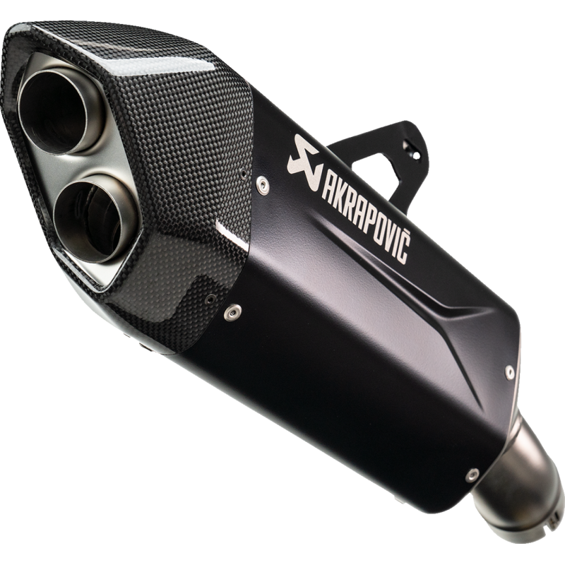 Akrapovič Single Black Titanium Muffler w/ Carbon End Cap for BMW R 1300 GS