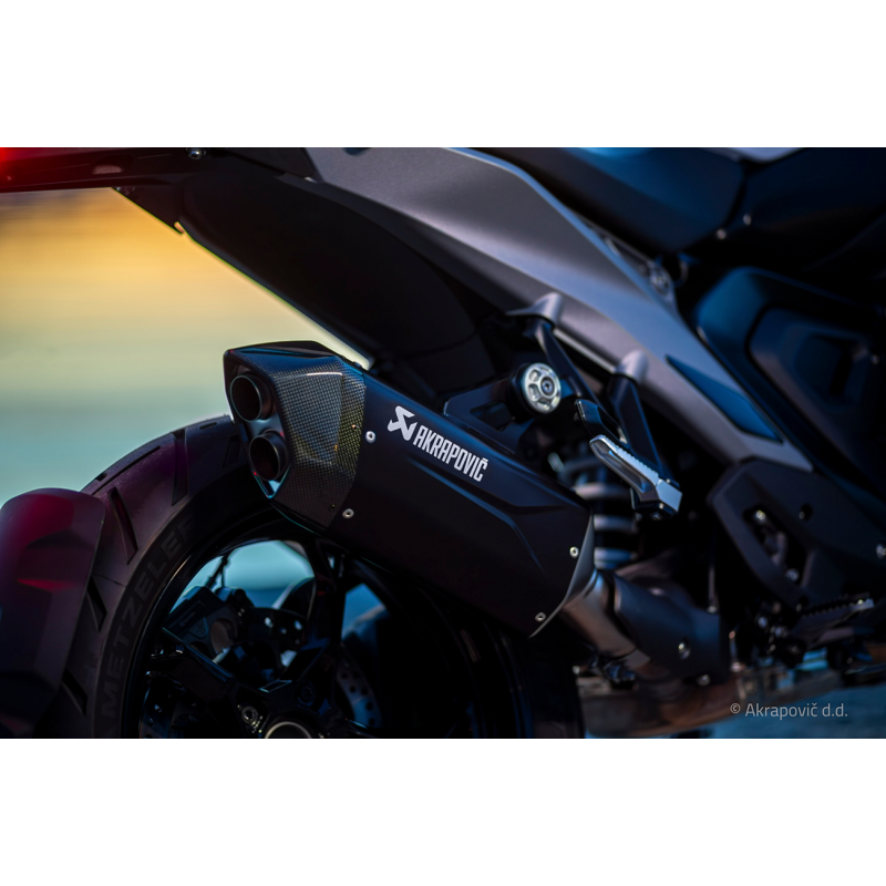 Akrapovič Single Black Titanium Muffler w/ Carbon End Cap for BMW R 1300 GS