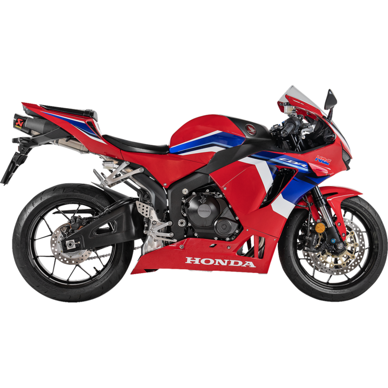 Akrapovič Single Titanium Muffler w/ Carbon End Cap for Honda CBR600RR