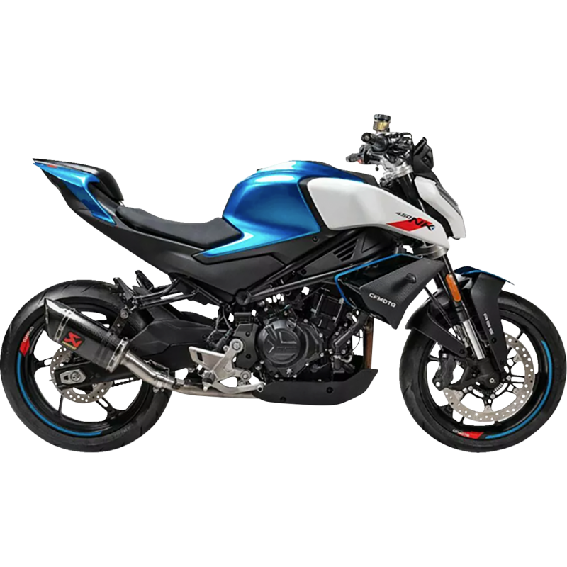 Akrapovič Single Carbon Muffler w/ Carbon End Cap (Race) for CFMOTO 450SS/450NK