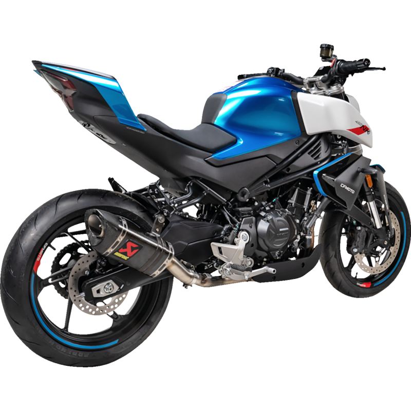 Akrapovič Single Carbon Muffler w/ Carbon End Cap (Race) for CFMOTO 450SS/450NK