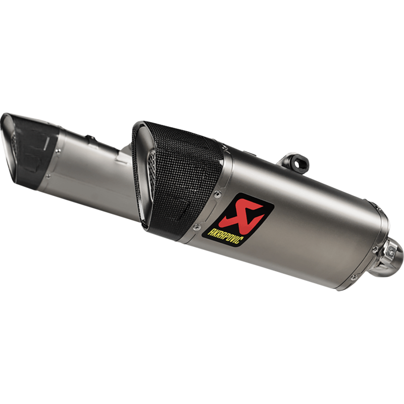 Akrapovič Dual Titanium Mufflers w/ Carbon End Caps for Ducati Hypermotard 698