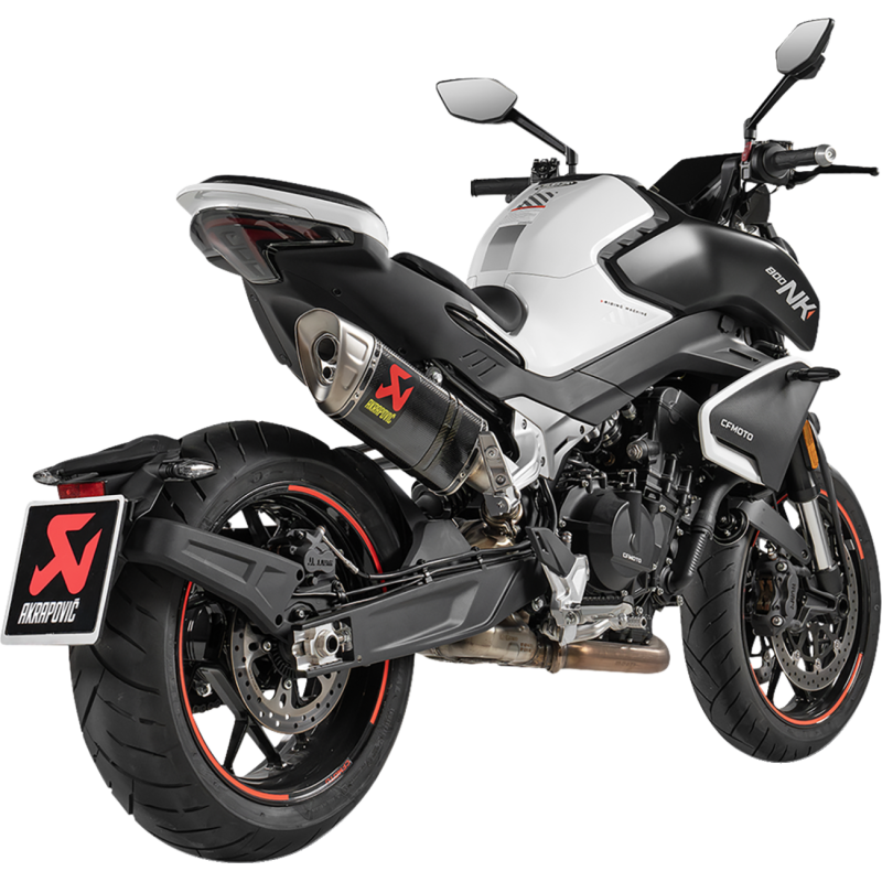 Akrapovič Single Carbon Muffler w/ Titanium End Cap for CFMOTO 800NK