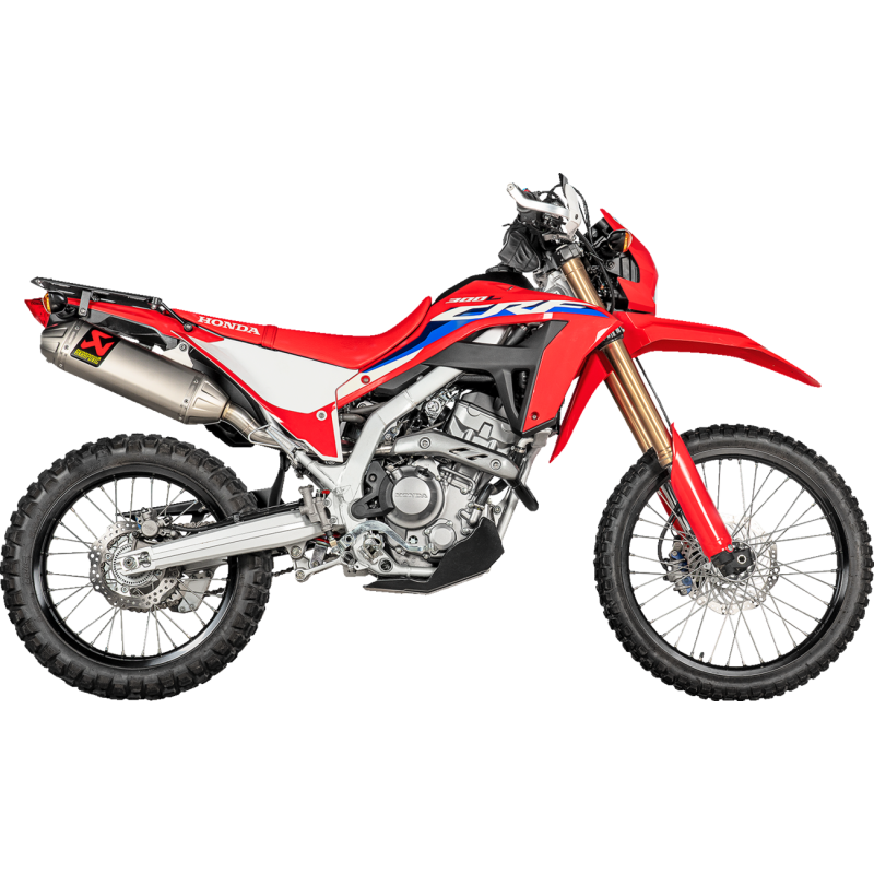 Akrapovič Single Titanium Muffler w/ Titanium End Cap (Race) for Honda CRF300L/Rally
