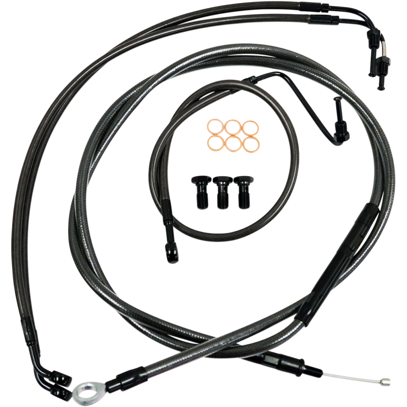 LA Choppers Midnight Braided Standard Kit for 08-13 Dresser w/o ABS (15-17in.)