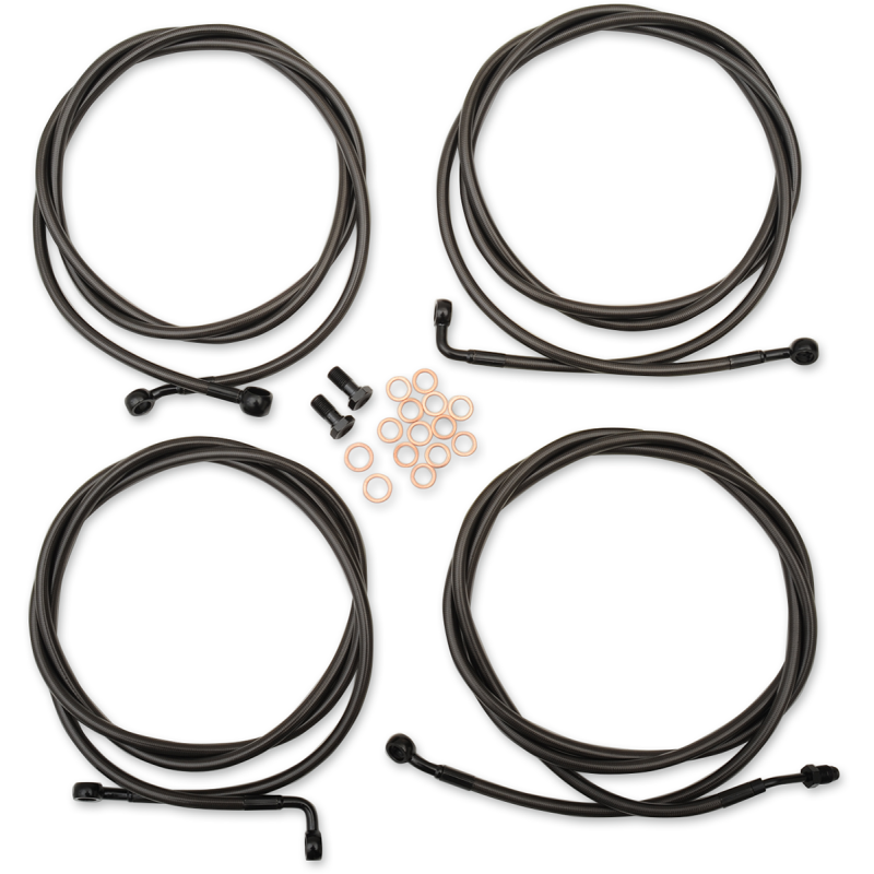 LA Choppers Midnight Braided Standard Kit for 17-20 Dresser w/ ABS (15-17in.)