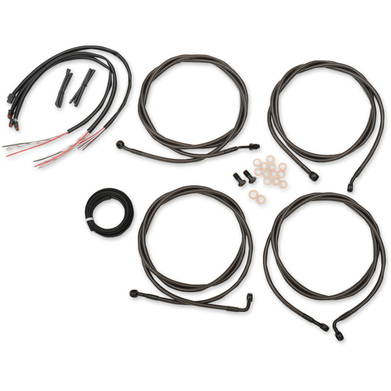LA Choppers Midnight Braided Standard Kit for 17-20 Dresser w/ ABS (12-14in.)