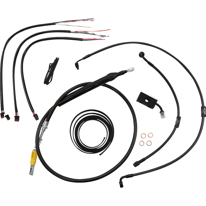 LA Choppers Midnight Braided Complete Kit for 18-24 Softail w/ ABS (15-17in.)