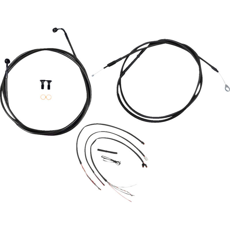 LA Choppers Midnight Braided Complete Kit for 18-24 Softail w/o ABS (12-14in.)