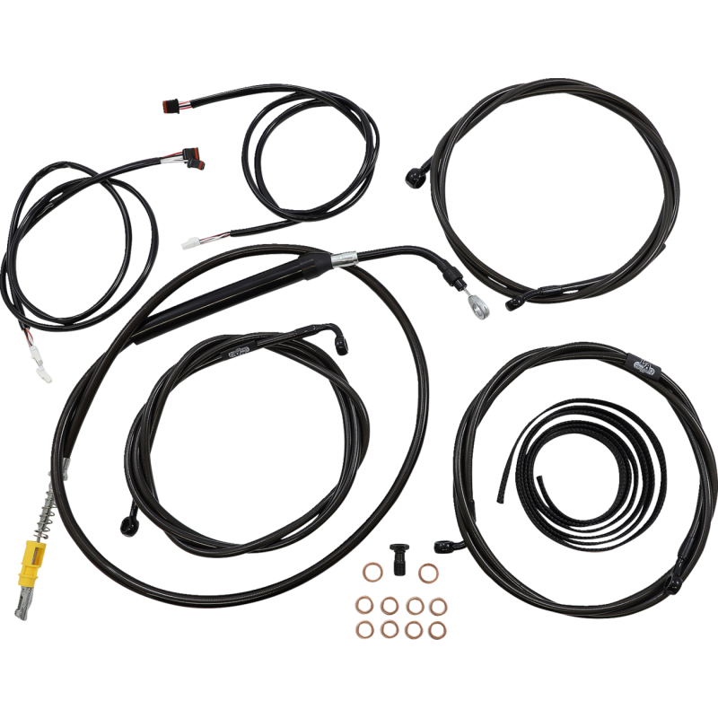 LA Choppers Midnight Braided Plug-and-Play Kit for 21-23 FLHTK/FLHX (15-17in.)