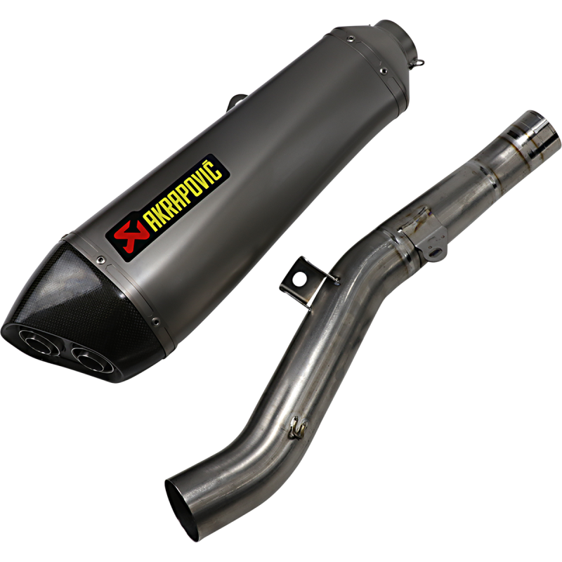 Akrapovič Single Titanium Muffler w/ Carbon End Cap for Kawasaki Concours 14 08-17