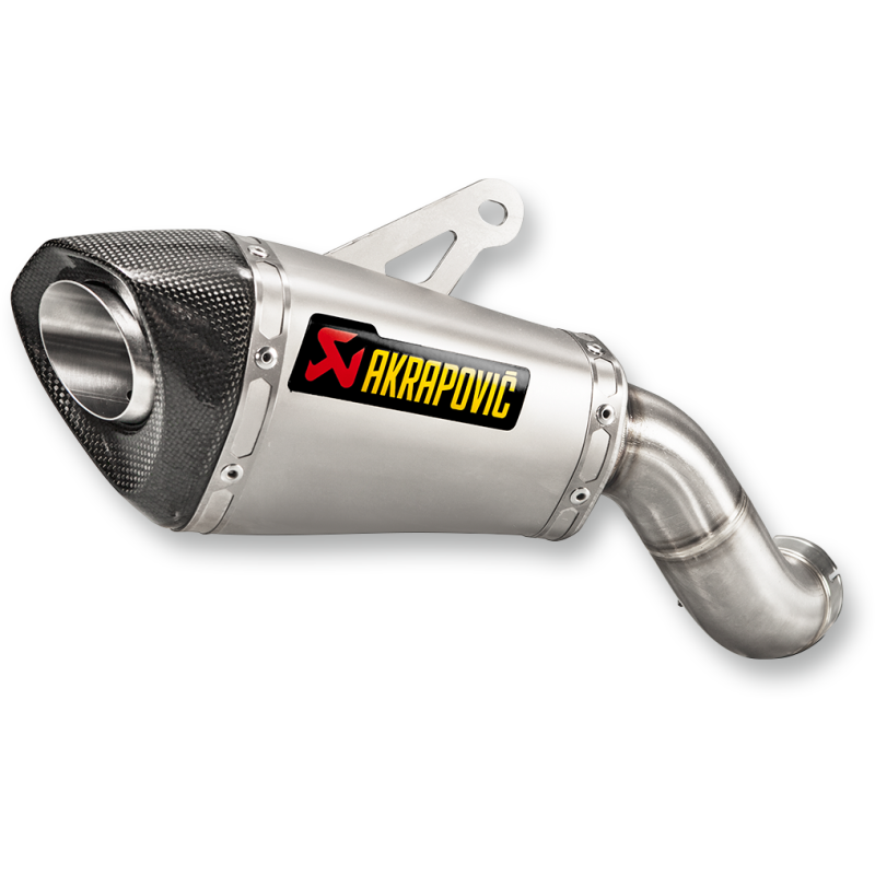 Akrapovič Single Titanium Muffler w/ Carbon End Cap (Race) for Kawasaki Z900 (A2) 18-24
