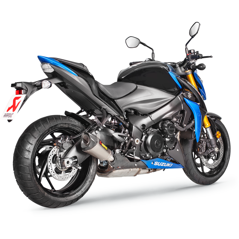 Akrapovič Single Titanium Muffler w/ Carbon End Cap for Suzuki GSX-S1000/F 15-20