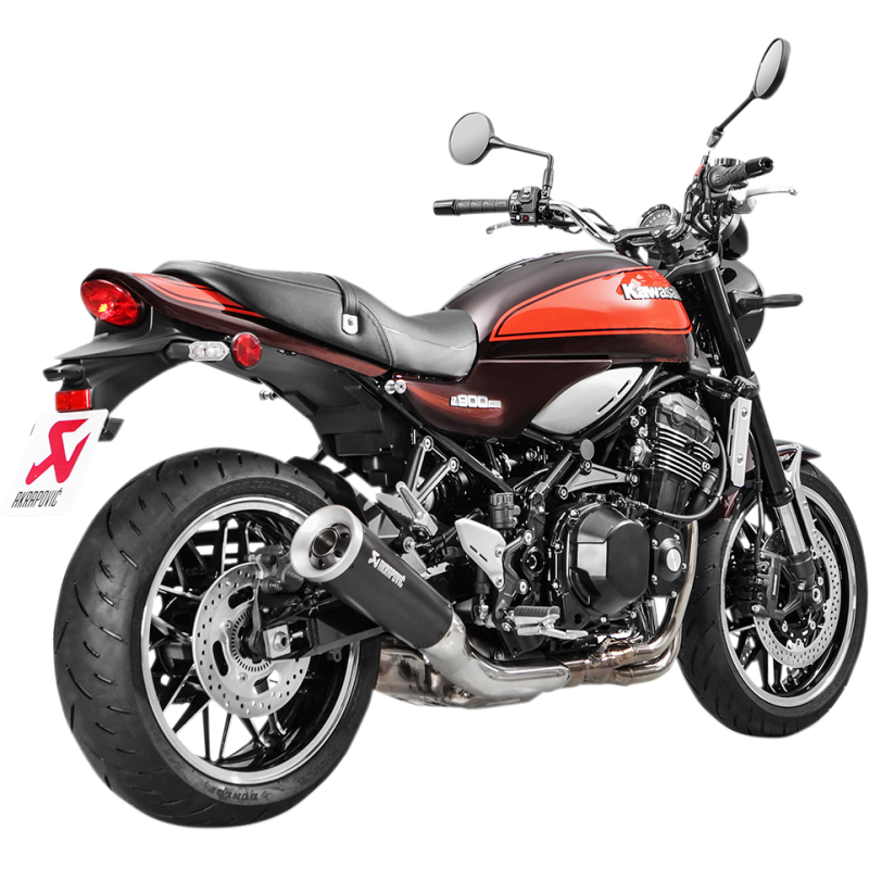 Akrapovič Single Black Titanium Muffler w/ Titanium End Cap for Kawasaki Z900 RS/Cafe 18-25
