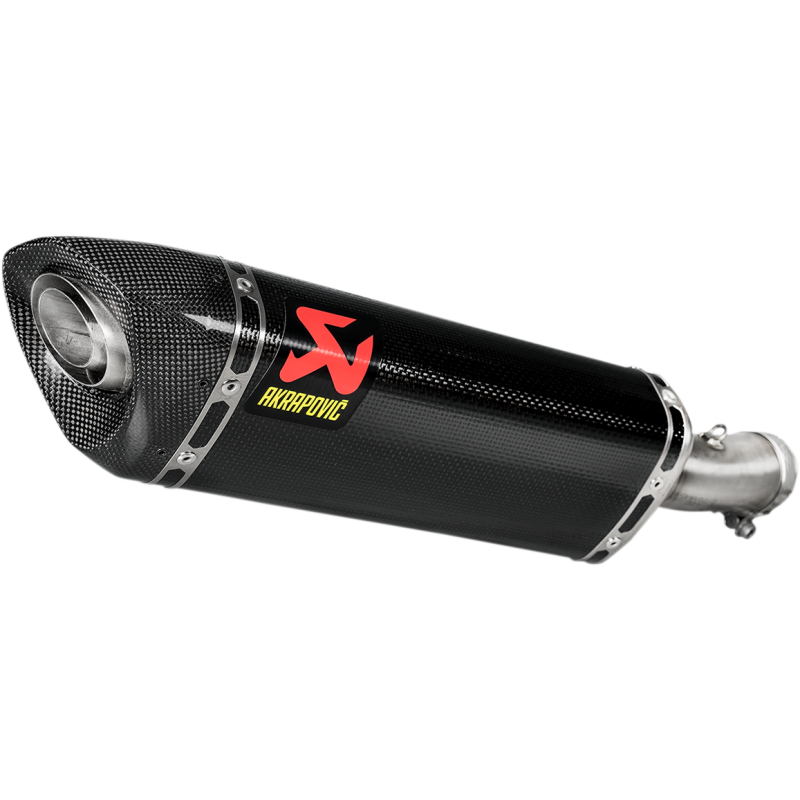 Akrapovič Single Carbon Muffler w/ Carbon End Cap (Race) for Kawasaki EX400 Ninja 400 18-25, Z400 19-25