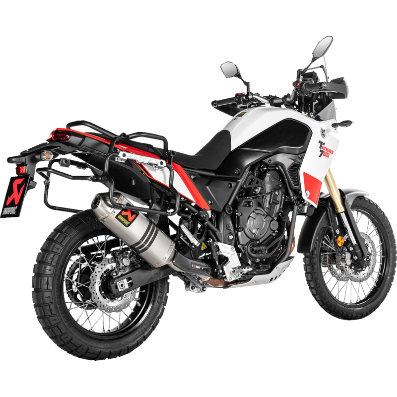 Akrapovič Single Titanium Muffler w/ Titanium End Cap for Yamaha Tenere 700 19-20