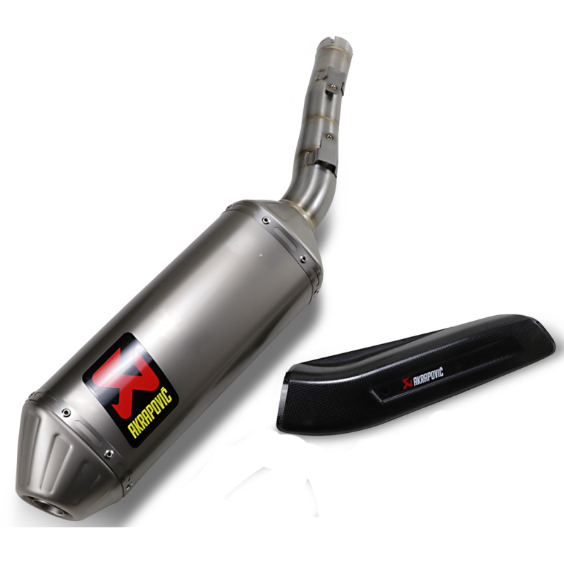 Akrapovič Single Titanium Muffler w/ Titanium End Cap for Yamaha Tenere 700 19-20