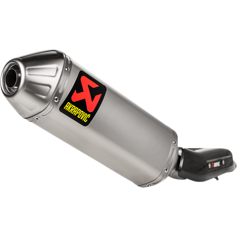 Akrapovič Single Titanium Muffler w/ Titanium End Cap for Yamaha Tenere 700 19-20