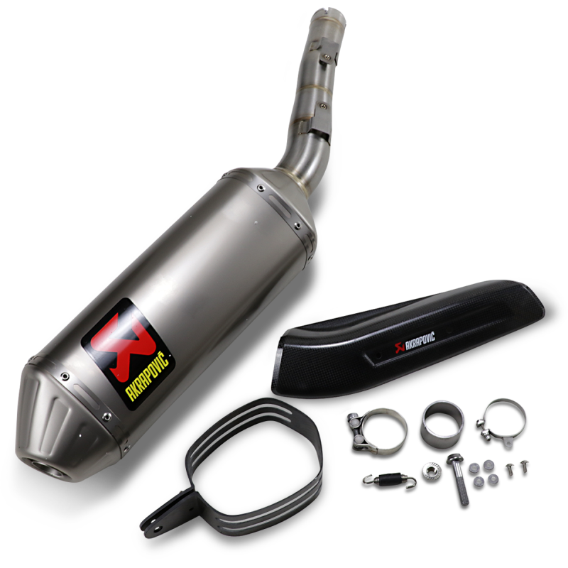 Akrapovič Single Titanium Muffler w/ Titanium End Cap for Yamaha Tenere 700 19-20