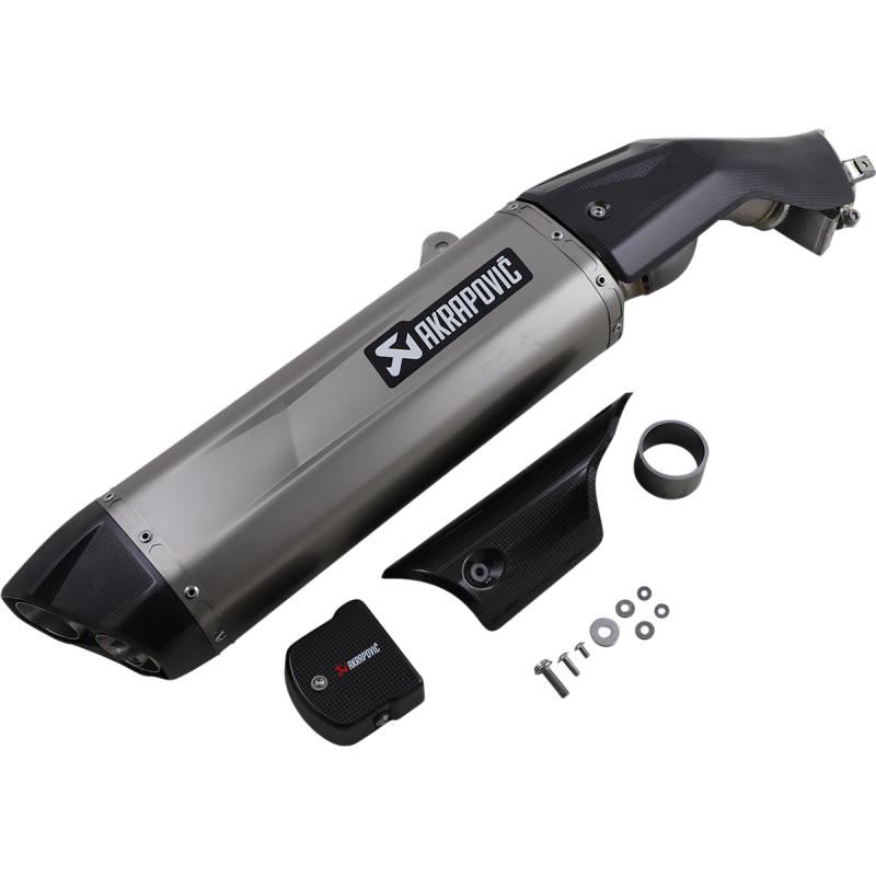 Akrapovič Single Titanium Muffler w/ Carbon End Cap for Honda CRF1100L Africa Twin Adventure Sports 20-23