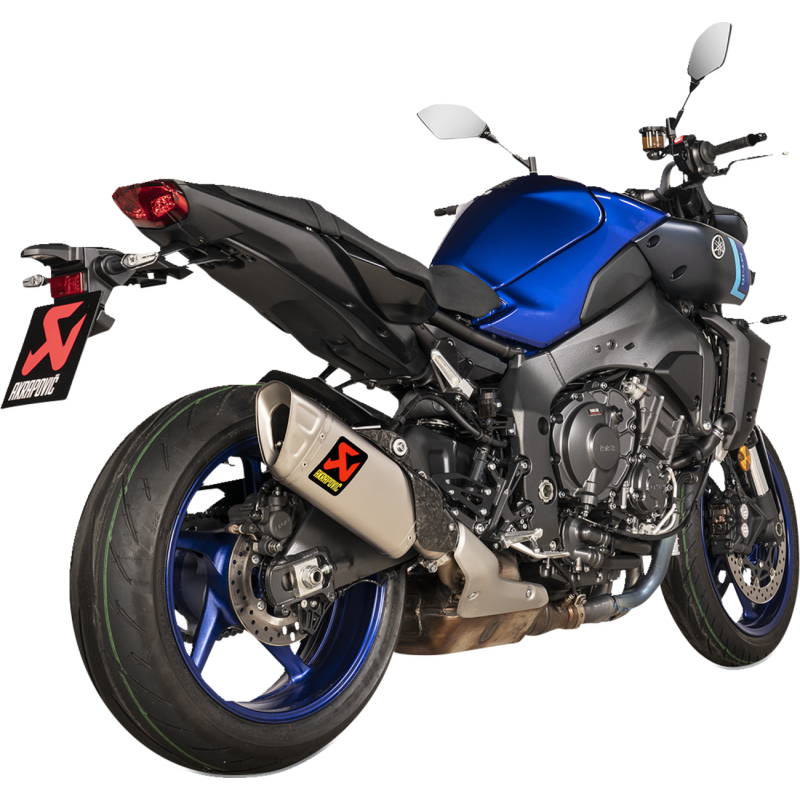 Akrapovič Single Titanium Muffler w/ Titanium End Cap for Yamaha MT-10/SP 22-24
