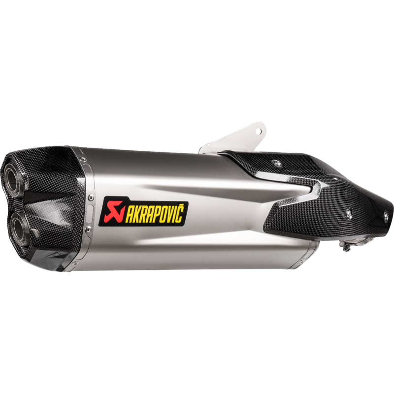 Akrapovič Single Titanium Muffler w/ Carbon End Cap for Kawasaki Ninja H2 SX 21-25
