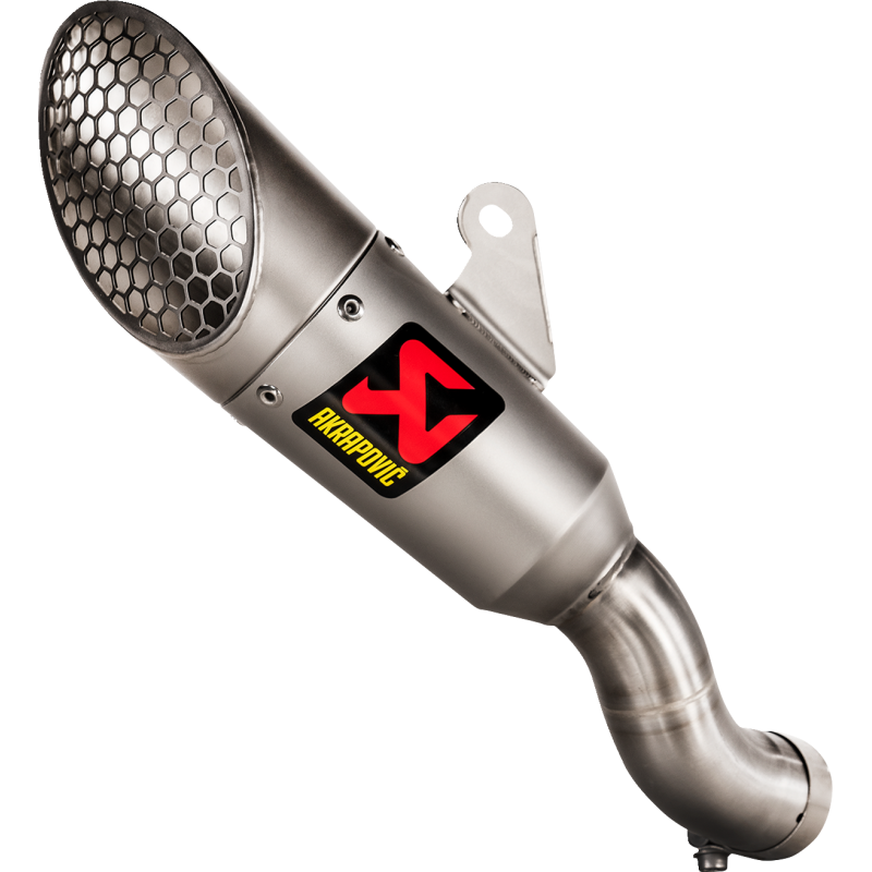 Akrapovič Single Titanium Muffler w/ Titanium End Cap for Yamaha MT-03 22-25
