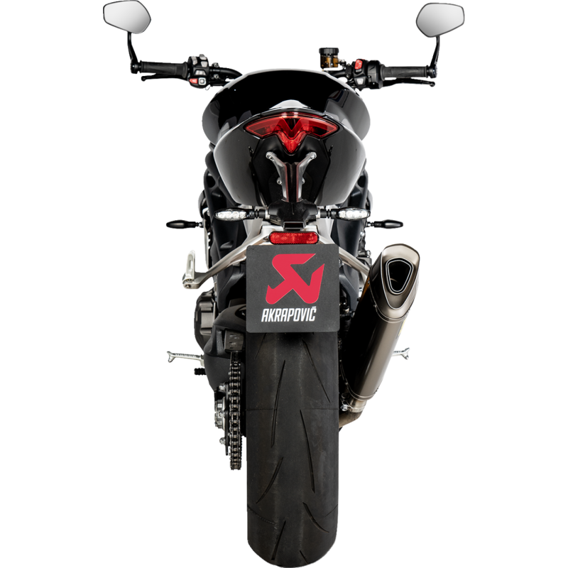 Akrapovič Single Titanium Muffler w/ Titanium End Cap for Triumph Speed Triple 1200 RS/RR 21-24