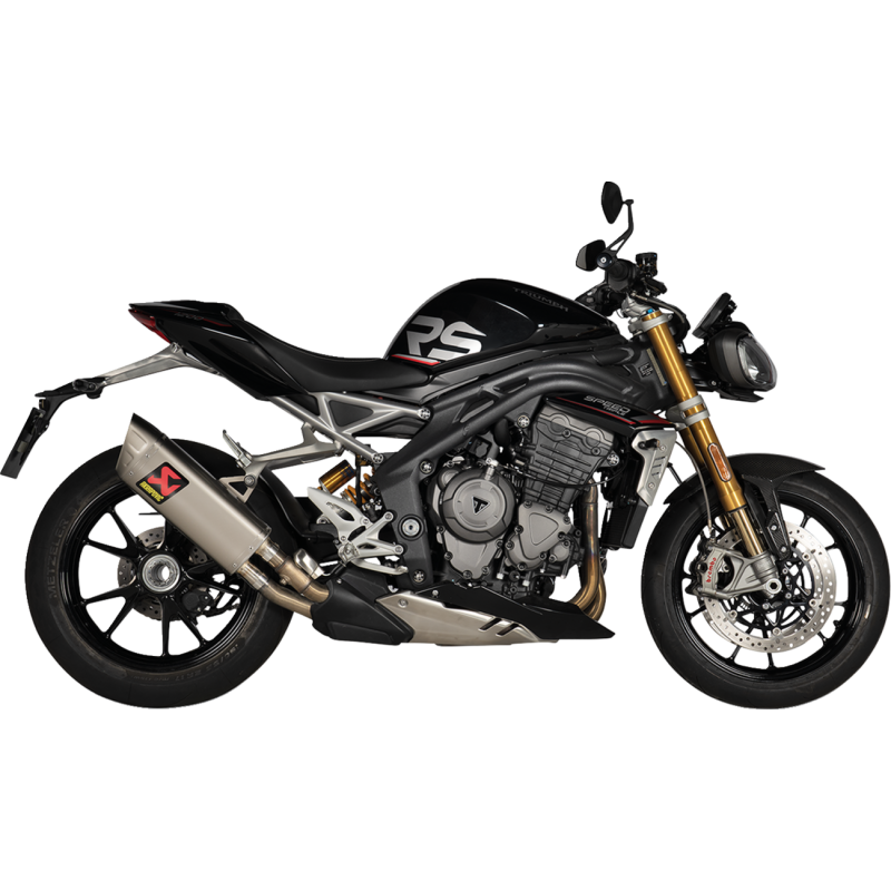 Akrapovič Single Titanium Muffler w/ Titanium End Cap for Triumph Speed Triple 1200 RS/RR 21-24