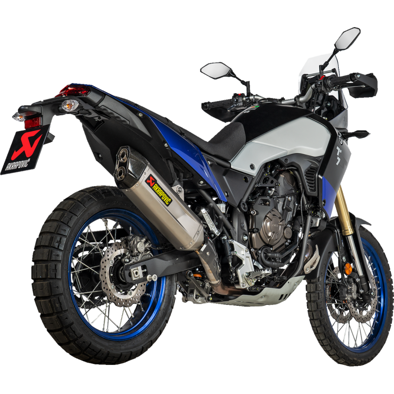 Akrapovič Single Titanium Muffler w/ Carbon End Cap for Yamaha Tenere 700 19-25