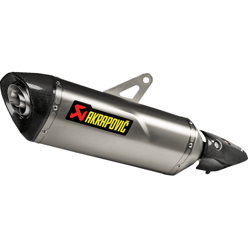 Akrapovič Single Titanium Muffler w/ Carbon End Cap for Kawasaki Ninja 7 Hybrid 24, Z7 Hybrid 24