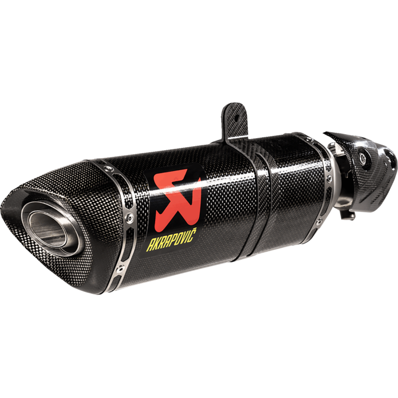 Akrapovič Single Carbon Muffler w/ Carbon End Cap for Kawasaki ZX600 Ninja ZX-6R 09-25