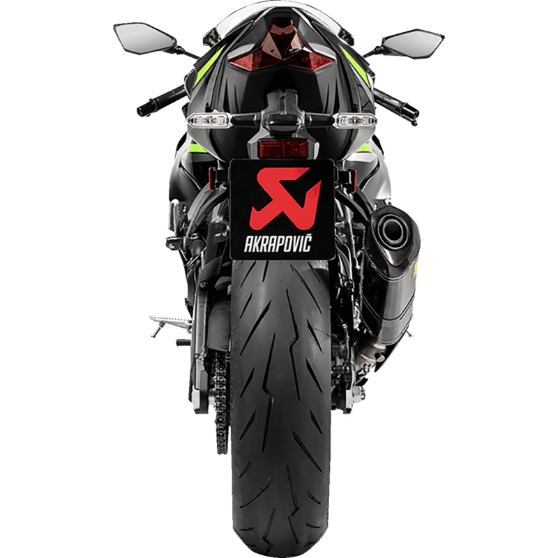 Akrapovič Single Carbon Muffler w/ Carbon End Cap for Kawasaki ZX600 Ninja ZX-6R 09-25