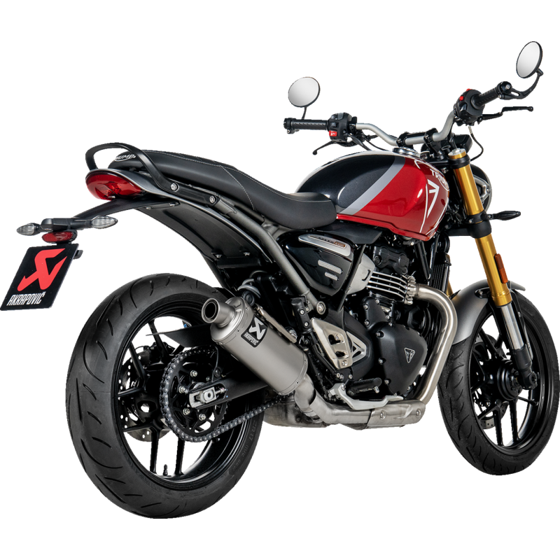 Akrapovič Single Titanium Muffler w/ Titanium End Cap for Triumph Speed 400 23-25