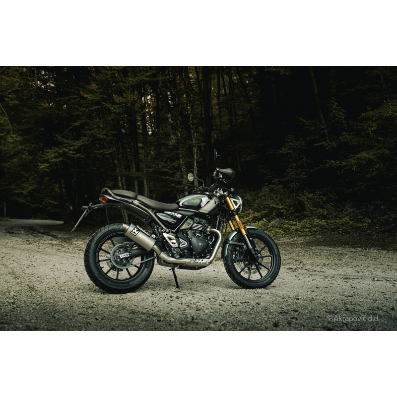 Akrapovič Single Titanium Muffler w/ Titanium End Cap for Triumph Speed 400 23-25