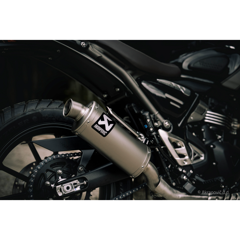 Akrapovič Single Titanium Muffler w/ Titanium End Cap for Triumph Speed 400 23-25