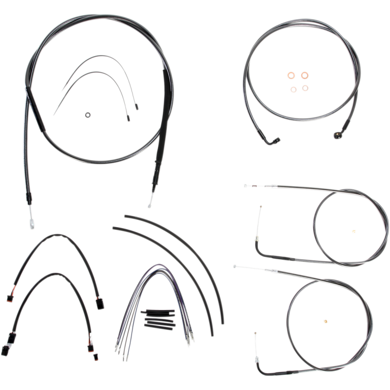 Black Pearl Designer DOT Handlebar Installation Kit, 10" Apes