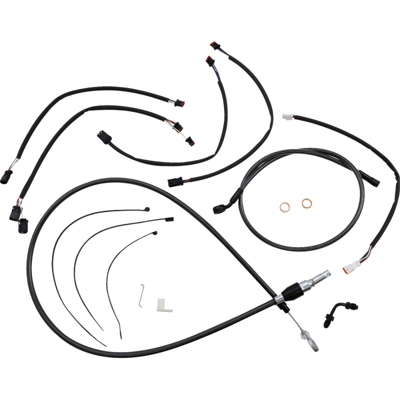 Black Pearl Designer DOT Handlebar Installation Kit, 12"-14" Apes