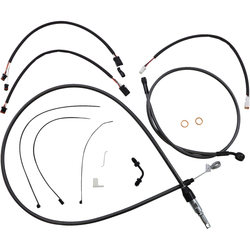 Black Pearl Designer DOT Handlebar Installation Kit, 15"-17" Apes