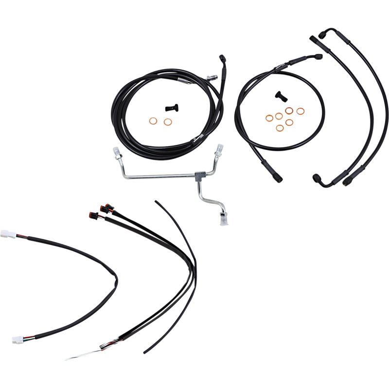 Ape Hanger Install Kit - Black Vinyl