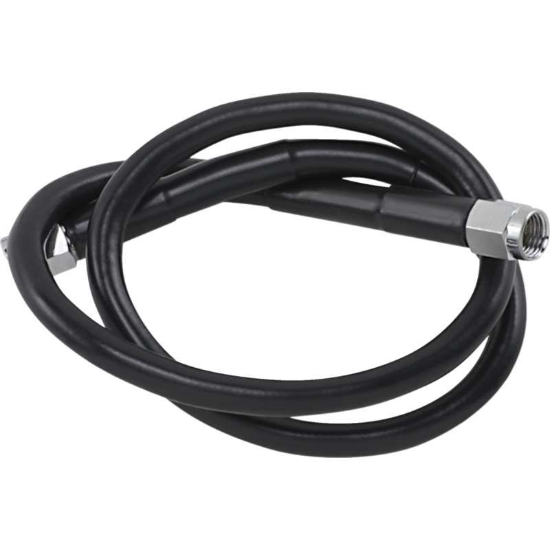Black Vinyl-Coated Stainless Steel Brake Line 25"
