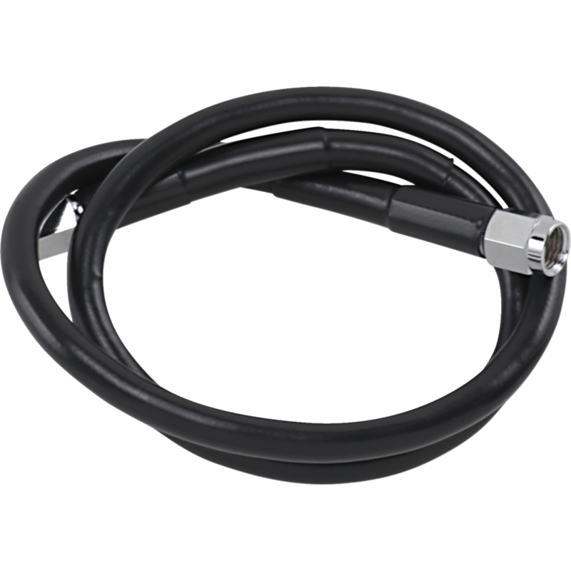 Black Vinyl-Coated Stainless Steel Brake Line 26"