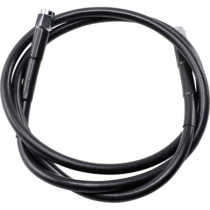 Black Vinyl-Coated Stainless Steel Brake Line 46"